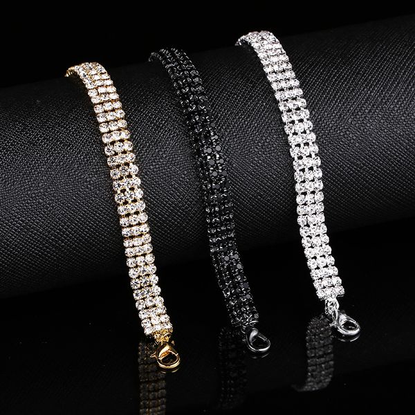 bangle 3 color bracelets & bangles femme bridal wedding jewelry crystal simple shape for woman, Black
bangle 3 color bracelets & bangles femme bridal wedding jewelry crystal simple shape for woman, Black