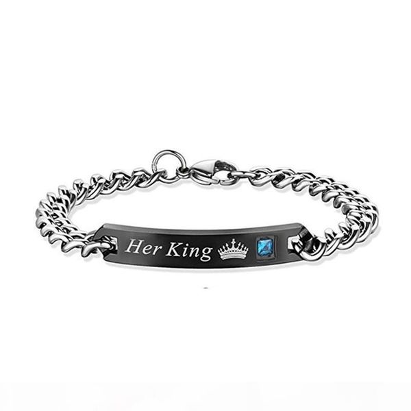 afshor her king his queen crystal stone lover crown charm bracelets lovers special romantic gift couple bracelets jewellry dropship af007, Black
afshor her king his queen crystal stone lover crown charm bracelets lovers special romantic gift couple bracelets jewellry dropship af007, Black