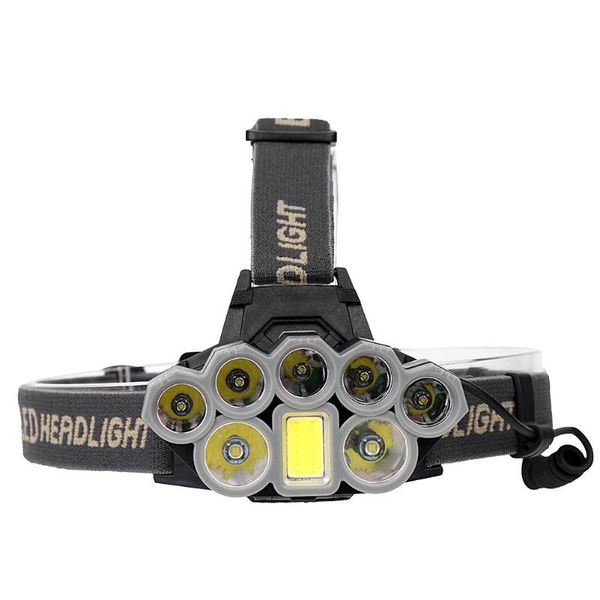 ultra bright 90000 lumens 2*t6 + 5*xpe + 1*cob led headlights usb rechargeable waterproof hunting hiking fishing zoom head lamp
ultra bright 90000 lumens 2*t6 + 5*xpe + 1*cob led headlights usb rechargeable waterproof hunting hiking fishing zoom head lamp