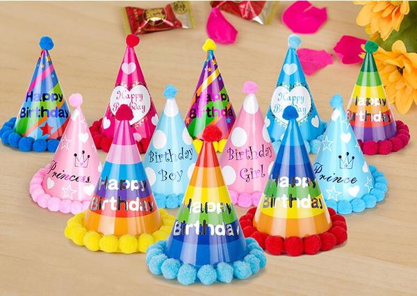 20pcs/lot 2020 new style rainbow color with woll ball party paper hat for children birthday
20pcs/lot 2020 new style rainbow color with woll ball party paper hat for children birthday