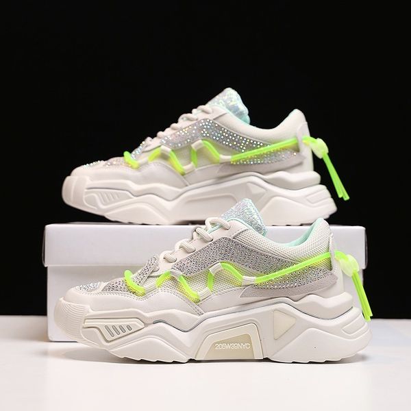 women sneakers platform fashion fluorescence breathable female 2020 autumn mesh shoes muffin thick bottom student casual shoes, Black
women sneakers platform fashion fluorescence breathable female 2020 autumn mesh shoes muffin thick bottom student casual shoes, Black