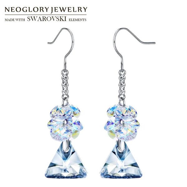neoglory crystal & rhinestone long dangle earrings classic blue triangle design elegant embellished with crystals from, Silver
neoglory crystal & rhinestone long dangle earrings classic blue triangle design elegant embellished with crystals from, Silver