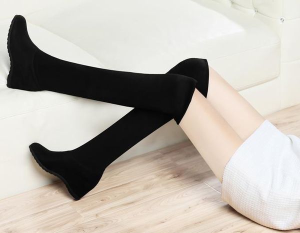 2020 new high elasticity stretch autumn and winter autumn over the knee plus velvet wild high tube long tube female boots, Black
2020 new high elasticity stretch autumn and winter autumn over the knee plus velvet wild high tube long tube female boots, Black