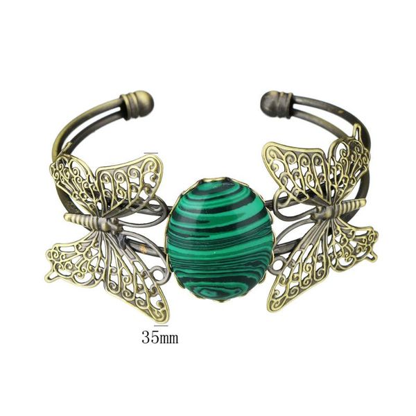 bangle yyw woman natural rose stone open bracelets vintage ethnic butterfly animal crystal opal quartz cuff bangles, Black
bangle yyw woman natural rose stone open bracelets vintage ethnic butterfly animal crystal opal quartz cuff bangles, Black