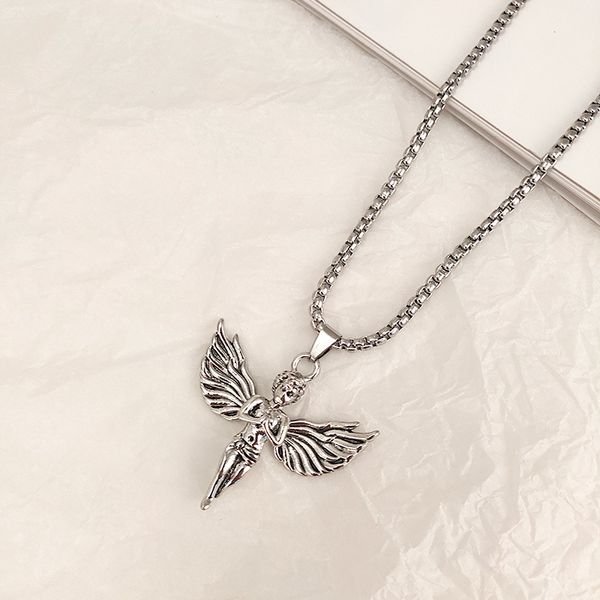 2020 mens stainless steel cross pendant necklaces men s religion faith crucifix charm titanium steel chain for women fashion jewelry gift, Silver