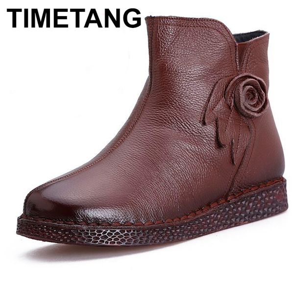 timetang 2020 women snow boots winter flat heels ankle boots women warm platform shoes thick leather fur booties with flower, Black
timetang 2020 women snow boots winter flat heels ankle boots women warm platform shoes thick leather fur booties with flower, Black