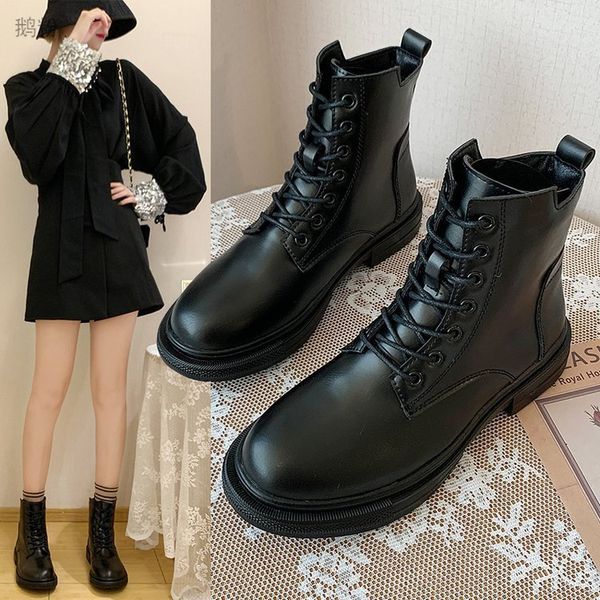 boots women's 2021 autumn and winter british style wild square heel short lace-up motorcycle, Black
boots women's 2021 autumn and winter british style wild square heel short lace-up motorcycle, Black