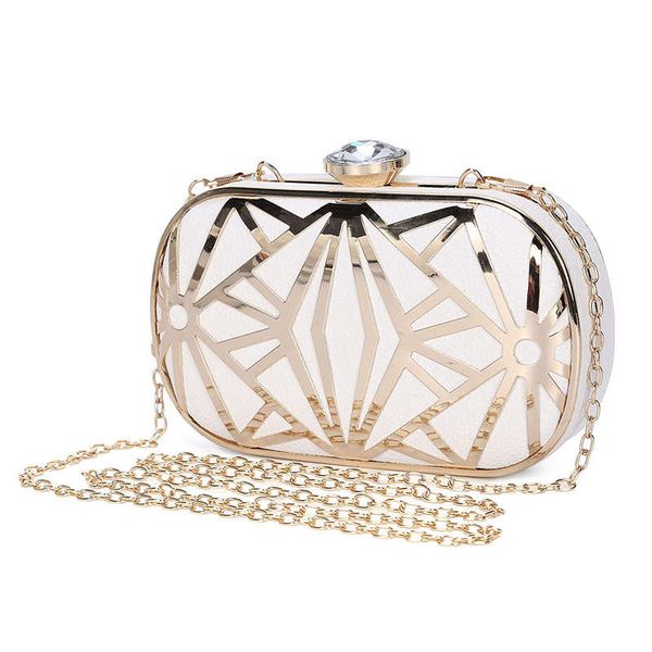 women evening bags exquisite leather handbag metal hollow designer wedding party clutch purse(white
women evening bags exquisite leather handbag metal hollow designer wedding party clutch purse(white