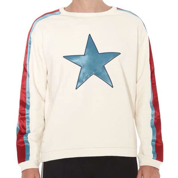 19fw толстовка сделано в италии красный и синий stripes blue star бежевый пуловер с длинным рукавом crewneck мода пара повседневная рубашка, Black
19fw толстовка сделано в италии красный и синий stripes blue star бежевый пуловер с длинным рукавом crewneck мода пара повседневная рубашка, Black