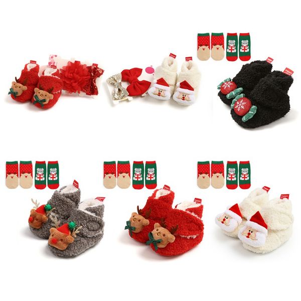 newborn baby first walkers xmas warm shoes set girl boy soft boots xmas deer santa claus cute baby shoes+2 headbands/socks suit, Black;grey
newborn baby first walkers xmas warm shoes set girl boy soft boots xmas deer santa claus cute baby shoes+2 headbands/socks suit, Black;grey
