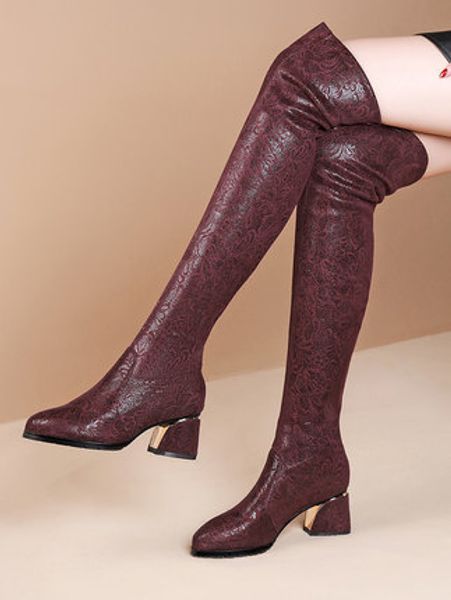 2020 autumn and winter new elastic boots high tube thick high-heeled knee round head long tube large size women's boots, Black
2020 autumn and winter new elastic boots high tube thick high-heeled knee round head long tube large size women's boots, Black
