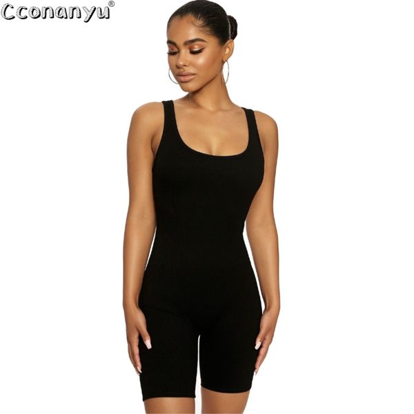 women solid sleeveless jumpsuits 2020 summer round neck short jumpsuits skinny bodycon clubwear, Black;white
women solid sleeveless jumpsuits 2020 summer round neck short jumpsuits skinny bodycon clubwear, Black;white