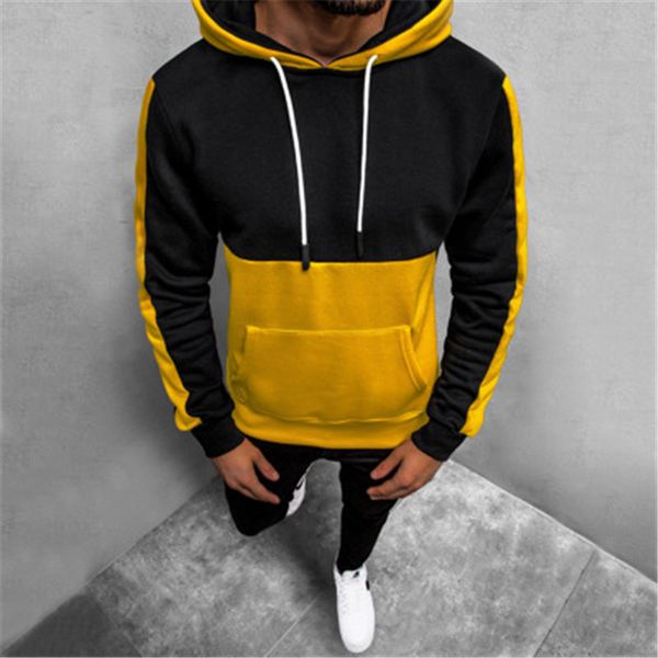 man colorblocked hooded sweater fashion occident trend long sleeve pullover hoodies designer male with pockets slim casual sweatshirts, Black
man colorblocked hooded sweater fashion occident trend long sleeve pullover hoodies designer male with pockets slim casual sweatshirts, Black