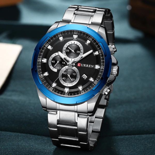 2020 curren new brand chronograph man watch fashion sport watches luxury stainless steel watches male waterproof wristwatch, Slivery;brown
2020 curren new brand chronograph man watch fashion sport watches luxury stainless steel watches male waterproof wristwatch, Slivery;brown