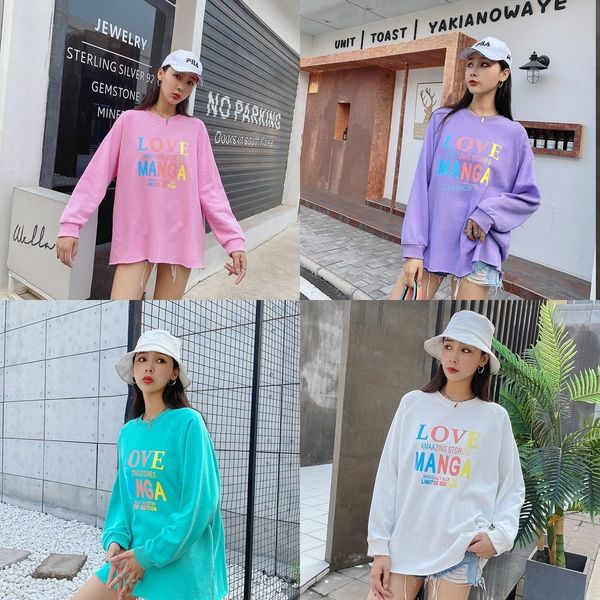 women's fashionable korean style autumn and winter round neck pullover casual women's student pullover sweater sweater long sleeve, Black
women's fashionable korean style autumn and winter round neck pullover casual women's student pullover sweater sweater long sleeve, Black