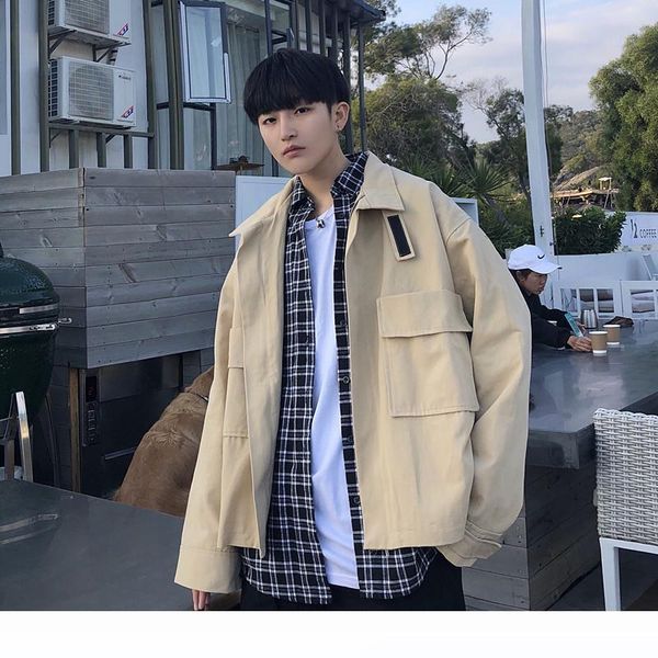 men's short jacket 2019 autumn new self-cultivation wild trend tooling jacket youth personality fashion trend men's clothing sh190, Black;brown
men's short jacket 2019 autumn new self-cultivation wild trend tooling jacket youth personality fashion trend men's clothing sh190, Black;brown