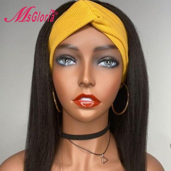 yaki straight human hair wigs machine made wig natural black color headband wig human hair for women brazilian remy, Black;brown
yaki straight human hair wigs machine made wig natural black color headband wig human hair for women brazilian remy, Black;brown