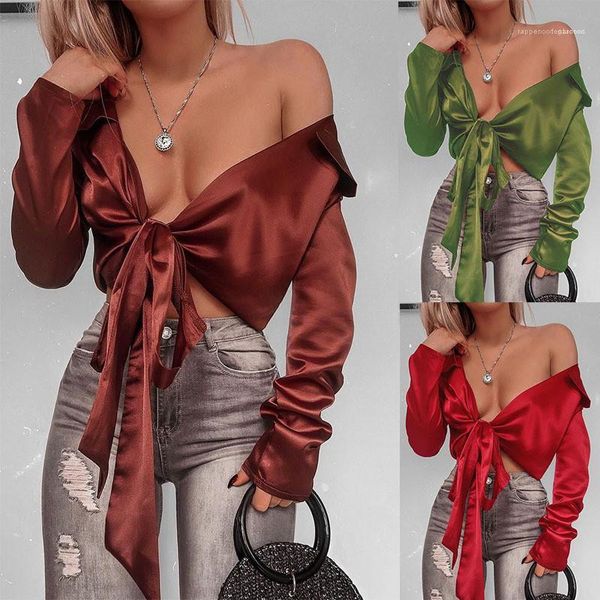 bandage style fashion female clothing autumn womens designer shirts deed v neck hollow out long sleeve, White
bandage style fashion female clothing autumn womens designer shirts deed v neck hollow out long sleeve, White