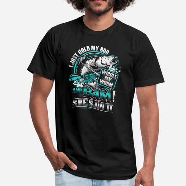 fishing hold my rod, wiggle my worm and bam t shirt men character cotton round neck clothes famous funny summer style leisure shirt, White;black
fishing hold my rod, wiggle my worm and bam t shirt men character cotton round neck clothes famous funny summer style leisure shirt, White;black
