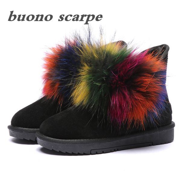 2020 winter new snow boots female leather real hair fur round head anti-skid boots women, Black
2020 winter new snow boots female leather real hair fur round head anti-skid boots women, Black