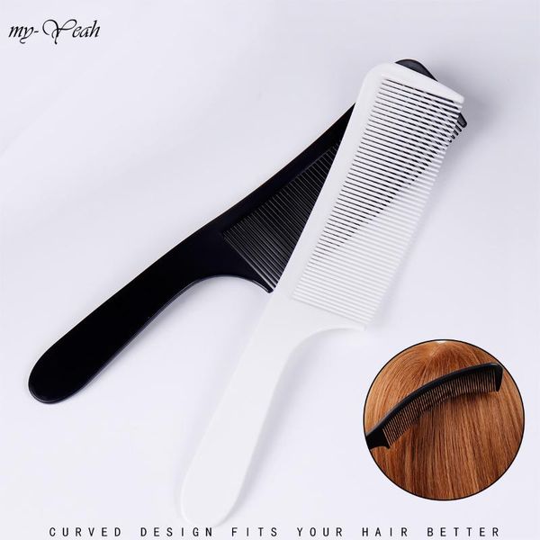 1 pcs professional curved hair comb for cutting anti-static comb with handle curved barber salon stylist cutting tool, Silver
1 pcs professional curved hair comb for cutting anti-static comb with handle curved barber salon stylist cutting tool, Silver
