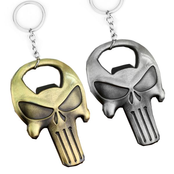 the punisher series skull bottle opener keychain skeleton mask mental key ring men's personality jewelry, Silver
the punisher series skull bottle opener keychain skeleton mask mental key ring men's personality jewelry, Silver