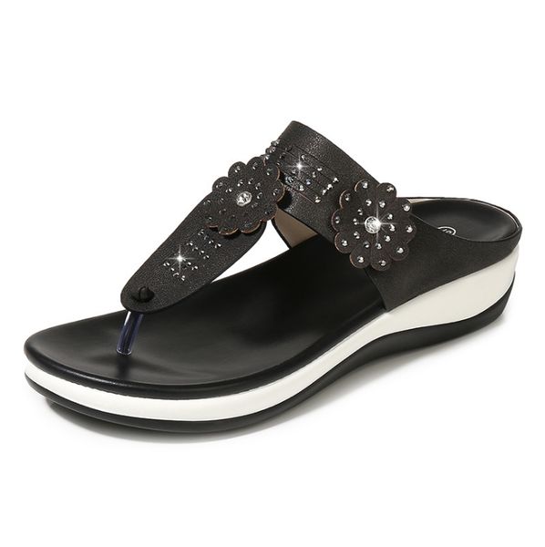 girl flower crystal leather sandals comfort summer flip flops fashion bohemia flat sandals slide, Black
girl flower crystal leather sandals comfort summer flip flops fashion bohemia flat sandals slide, Black