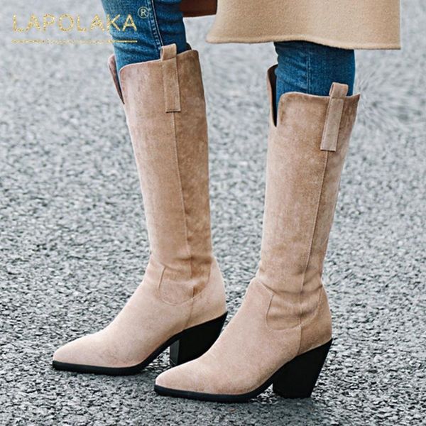 lapolaka 2020 plus size 46 hoof heels slip on mid calf boots women shoes pointed toe concise fashion boots female, Black
lapolaka 2020 plus size 46 hoof heels slip on mid calf boots women shoes pointed toe concise fashion boots female, Black