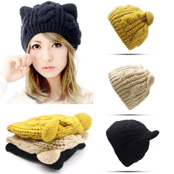 2 styles cute ear women winter hats warm thick skullies beanies for ladies hip hop caps cover head beanie solid color, Blue;gray
2 styles cute ear women winter hats warm thick skullies beanies for ladies hip hop caps cover head beanie solid color, Blue;gray