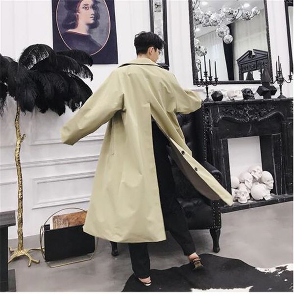 harajuku long coats men casual loose trench coat mens personality button overcoat male back split steampunk windbreaker casaco, Tan;black
harajuku long coats men casual loose trench coat mens personality button overcoat male back split steampunk windbreaker casaco, Tan;black