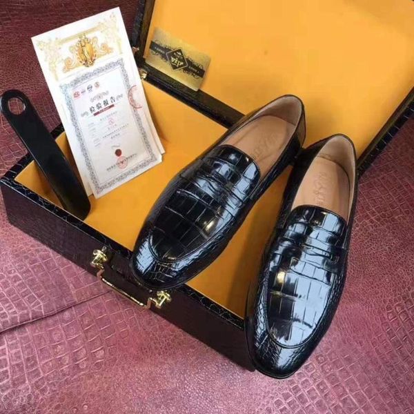 100% genuine crocodile skin leather men fashion shoe with cow skin lining men business dress shoes customized size, Black
100% genuine crocodile skin leather men fashion shoe with cow skin lining men business dress shoes customized size, Black