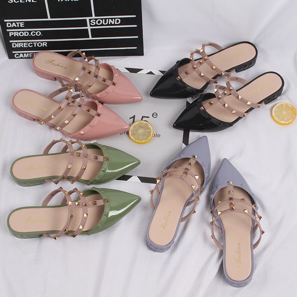 new style fashion casual summer riveting nail outer wear comfortable versatile anti-slip closed-toe pointed-toe sandal, Black
new style fashion casual summer riveting nail outer wear comfortable versatile anti-slip closed-toe pointed-toe sandal, Black