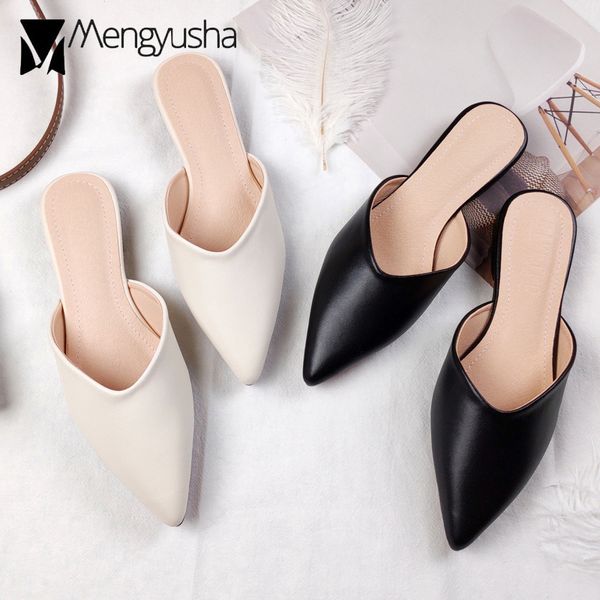 solid leather flipflops women cover toe mules pointy toe slides home&outdoor shoes ladies comfy antiskid lazywomen slippers 2020, Black
solid leather flipflops women cover toe mules pointy toe slides home&outdoor shoes ladies comfy antiskid lazywomen slippers 2020, Black
