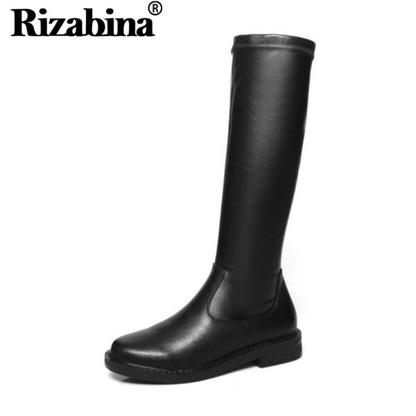rizabina 2020 women genuine leather winter knee high boots zipper flats casual motorcycle boots round toe footwear size 34-42, Black
rizabina 2020 women genuine leather winter knee high boots zipper flats casual motorcycle boots round toe footwear size 34-42, Black