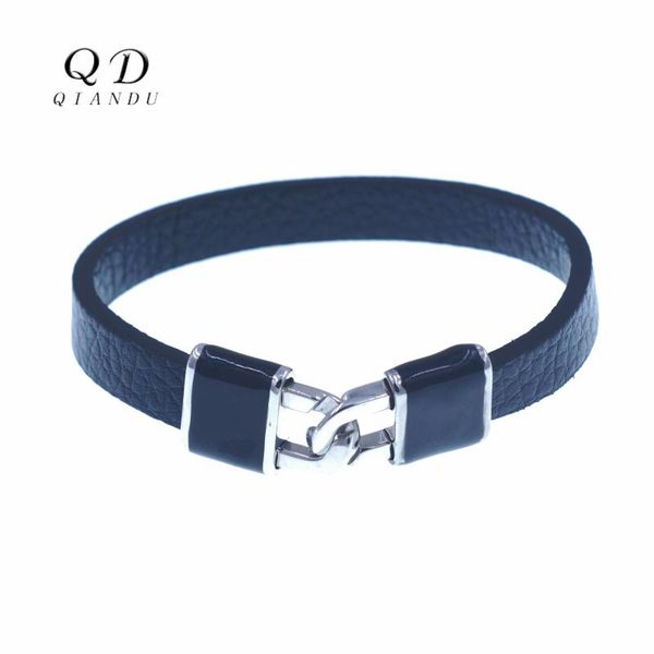 qian du genuine leather bracelet stainless steel lock clasp 2020 fashion leather bracelet jewelry, Black
qian du genuine leather bracelet stainless steel lock clasp 2020 fashion leather bracelet jewelry, Black