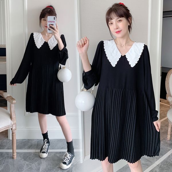 2672# maternity dress spring autumn long sleeve easy matching loose stylish a line dress for pregnant women mom, White
2672# maternity dress spring autumn long sleeve easy matching loose stylish a line dress for pregnant women mom, White