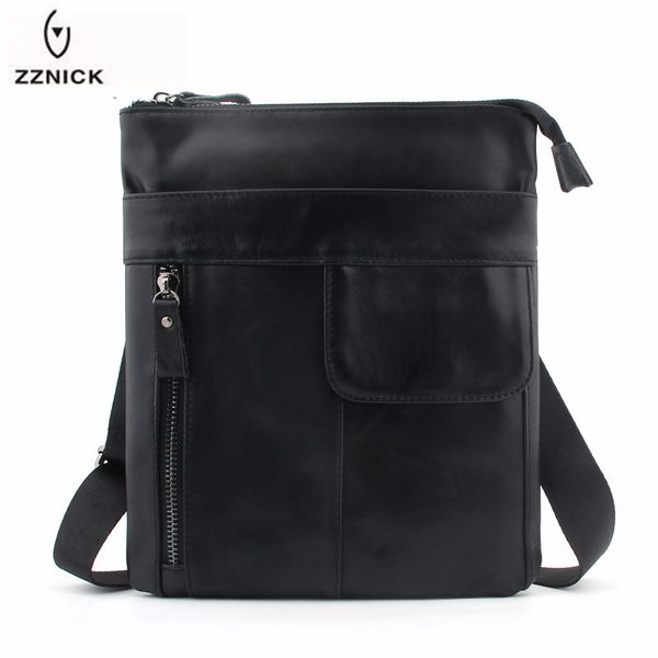 zznick 2020 new fashion shoulder bags for men envelope business casual men messenger bags male leather crossbody bag