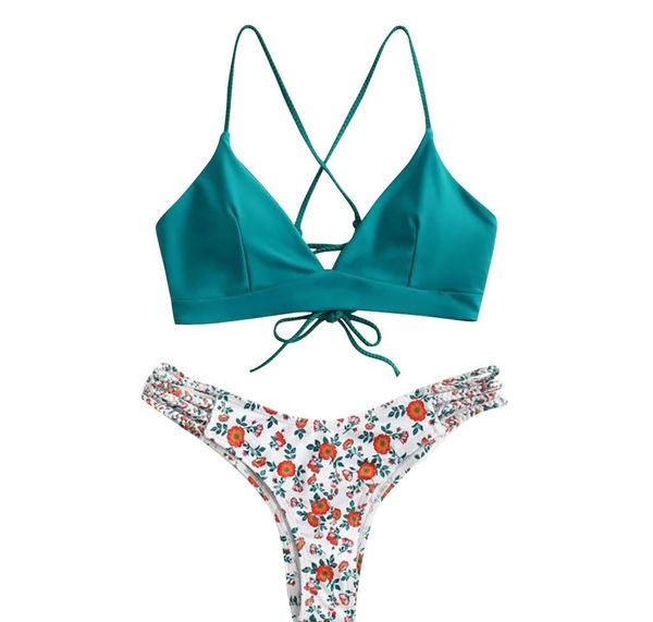 women s bikini print set swimsuit two piece filled bra swimwear beachwear suit women cross bandage swimwear multiple color0698, White;black
women s bikini print set swimsuit two piece filled bra swimwear beachwear suit women cross bandage swimwear multiple color0698, White;black