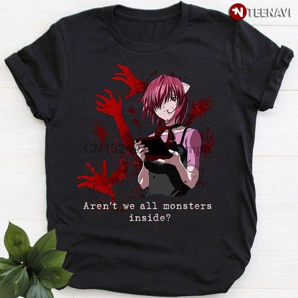 men t shirt aren't we all monster inside elfen lied lucy(1) women tshirts