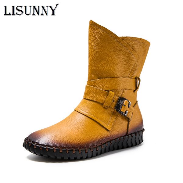 lisunny 2020 women's boots winter warm leather handmade retro flat boots flat shoes genuine leather for women, Black
lisunny 2020 women's boots winter warm leather handmade retro flat boots flat shoes genuine leather for women, Black