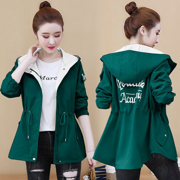 new spring autumn trench coat women korean fashion loose ladies casual short windbreaker hooded coat letter print girls 691, Black
new spring autumn trench coat women korean fashion loose ladies casual short windbreaker hooded coat letter print girls 691, Black