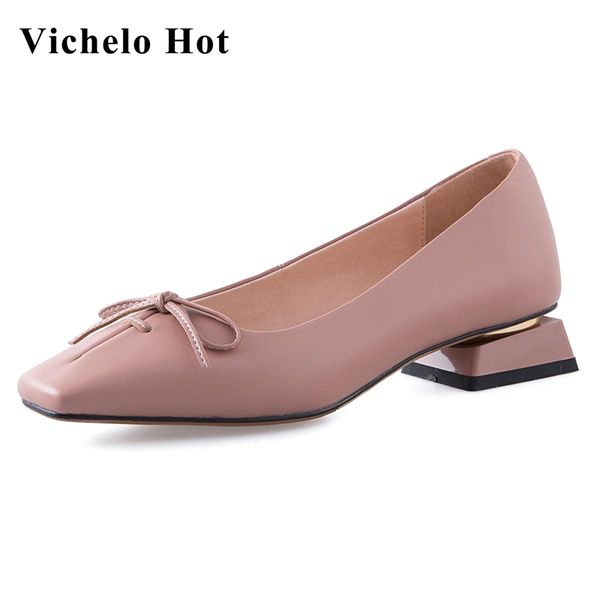 vichelo sweet genuine leather square toe low heel butterfly-knot pretty girls streetwear dating shallow slip on pumps l86, Black
vichelo sweet genuine leather square toe low heel butterfly-knot pretty girls streetwear dating shallow slip on pumps l86, Black