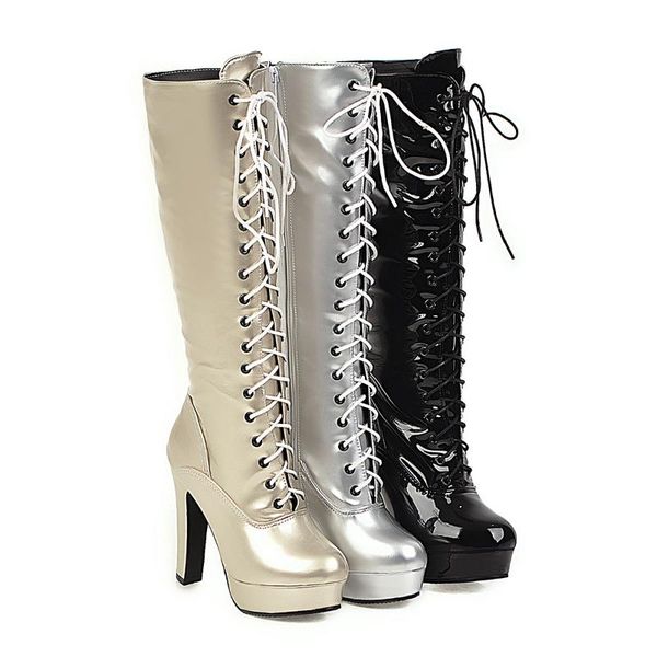 women knee-high boots 22-28cm boots bright color plus velvet women winter ladies long super large size customization, Black
women knee-high boots 22-28cm boots bright color plus velvet women winter ladies long super large size customization, Black