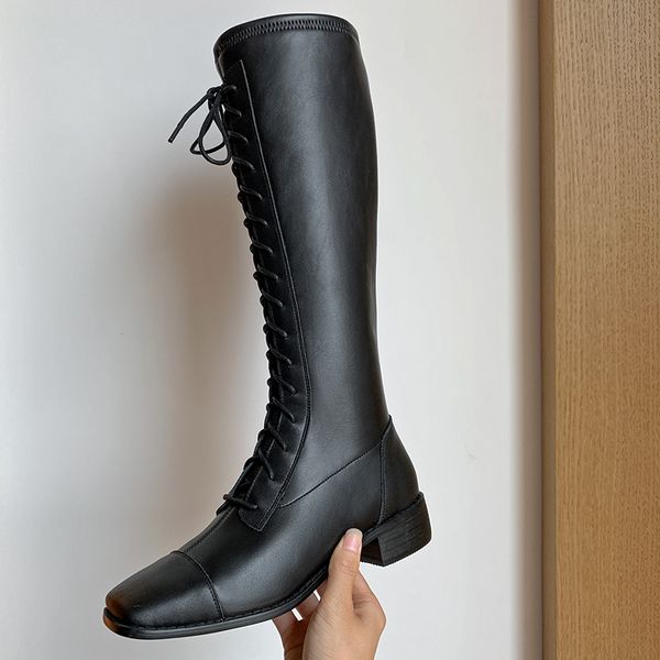 women cross tied knee high boots winter long boots night club shoes woman genuine leather warm, Black
women cross tied knee high boots winter long boots night club shoes woman genuine leather warm, Black