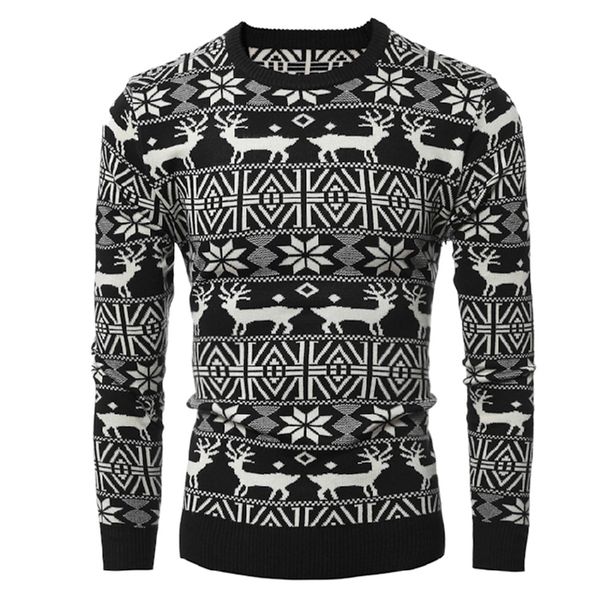 men's sweaters winter christmas sweater men fashion deer print jumper pullover long sleeve warm casual elk knit year, White;black
men's sweaters winter christmas sweater men fashion deer print jumper pullover long sleeve warm casual elk knit year, White;black