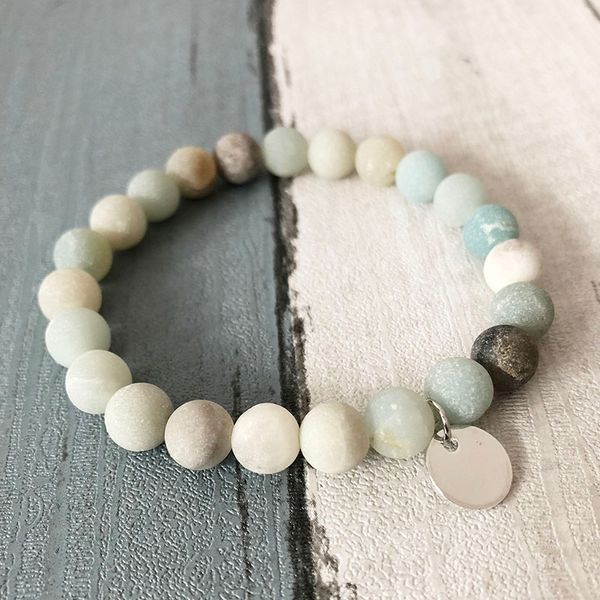 tennis arrivals plain charm bracelet for men 8mm matte amazonite beaded, Golden;silver
tennis arrivals plain charm bracelet for men 8mm matte amazonite beaded, Golden;silver