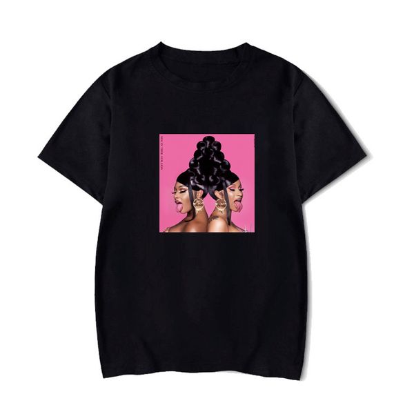 women's t-shirt streetwear cardi b - wap feat megan thee stallion summer oversize loose casual women, White
women's t-shirt streetwear cardi b - wap feat megan thee stallion summer oversize loose casual women, White