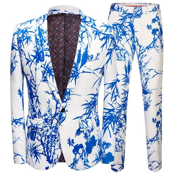 men's suit men's chinese style bamboo pattern suit two-piece (jacket + pants) wedding banquet casual dress, White;black
men's suit men's chinese style bamboo pattern suit two-piece (jacket + pants) wedding banquet casual dress, White;black