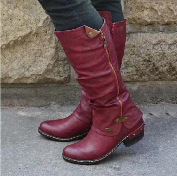 women cowboy knee boots punk boots western arch support winter warm shoes low thick heel side zippper booties long shoe winter, Black
women cowboy knee boots punk boots western arch support winter warm shoes low thick heel side zippper booties long shoe winter, Black