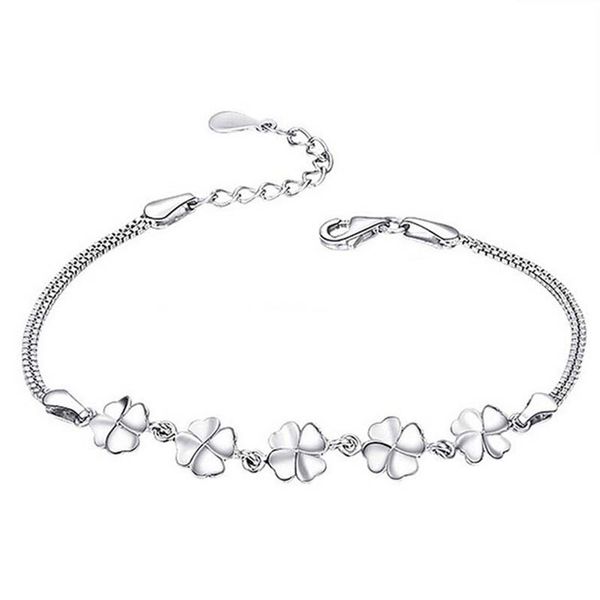 silver-plated four-leaf clover bracelet simple four-leaf clover accessories, Golden;silver
silver-plated four-leaf clover bracelet simple four-leaf clover accessories, Golden;silver